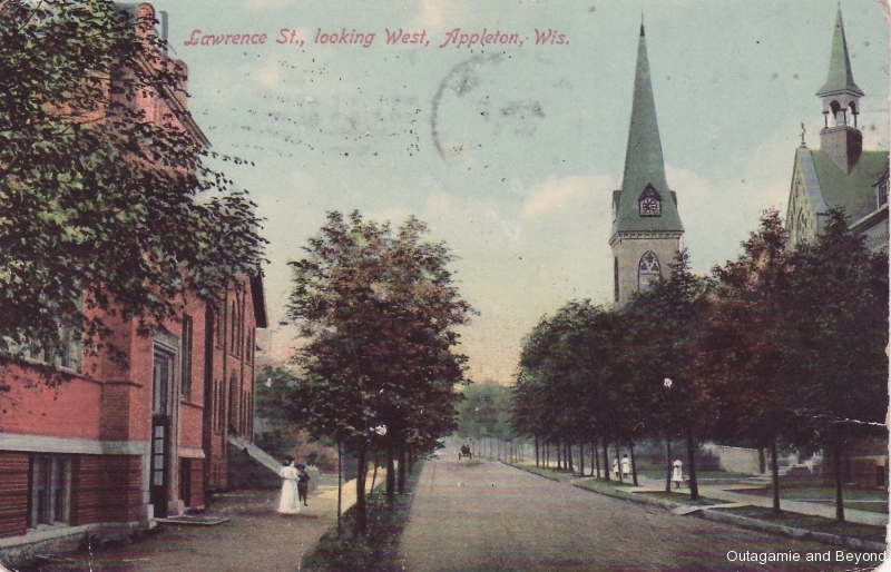 ca. 1910 ~ Lawrence St., looking West, Appleton, Wis.