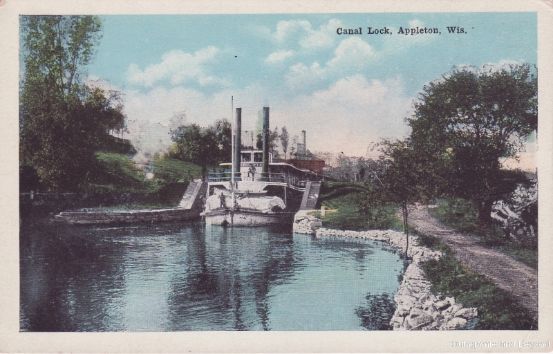 ca. 1941 ~ Canal Lock, Appleton, Wis.