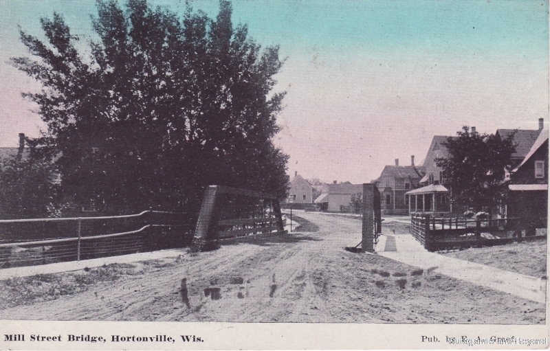 ca. 1910 ~ Mill Street Bridge, Hortonville, Wis.